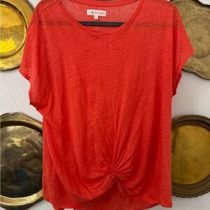LOFT Bright Red Short Sleeve Tee